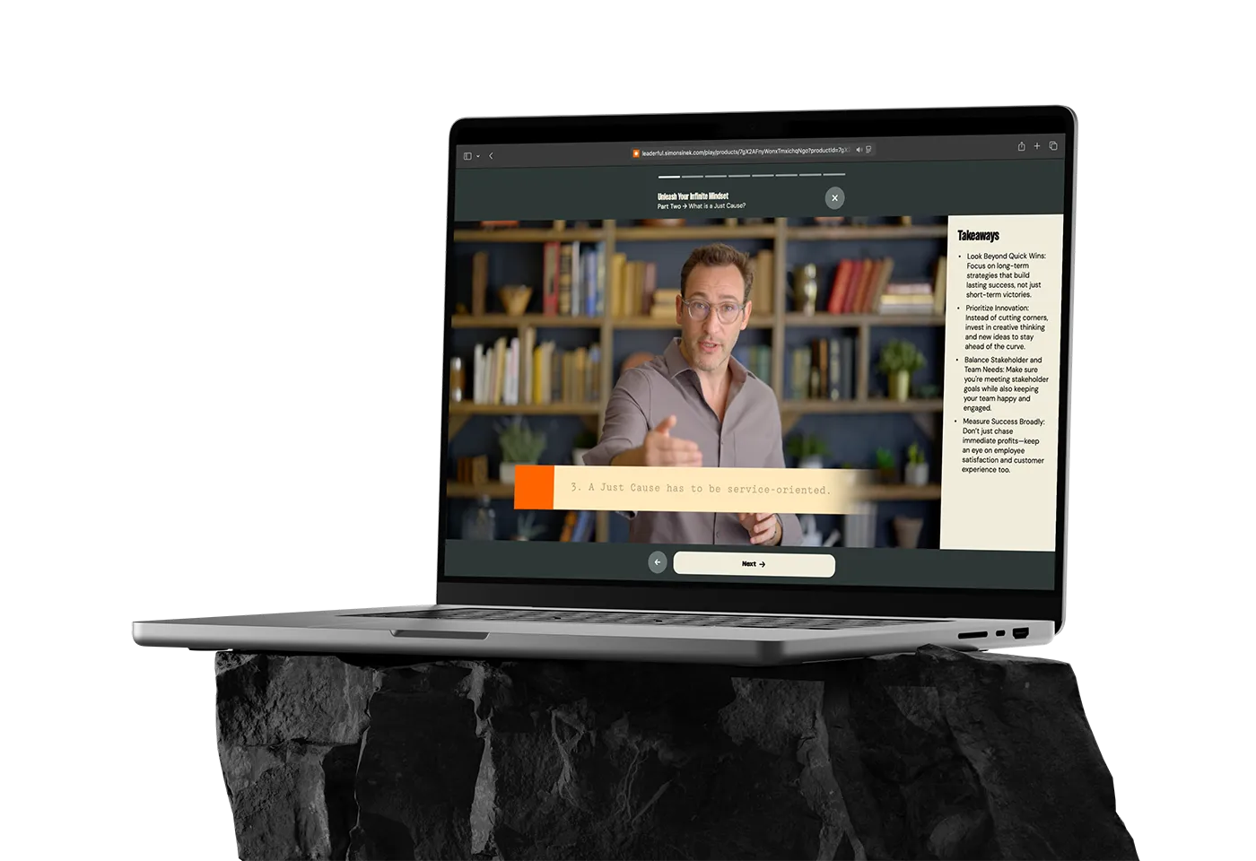 Device mockup: Leaderful Pro on a Macbook