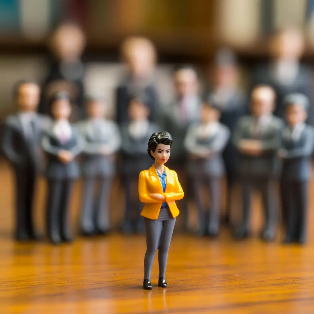 toy figure businesswoman who hates company culture