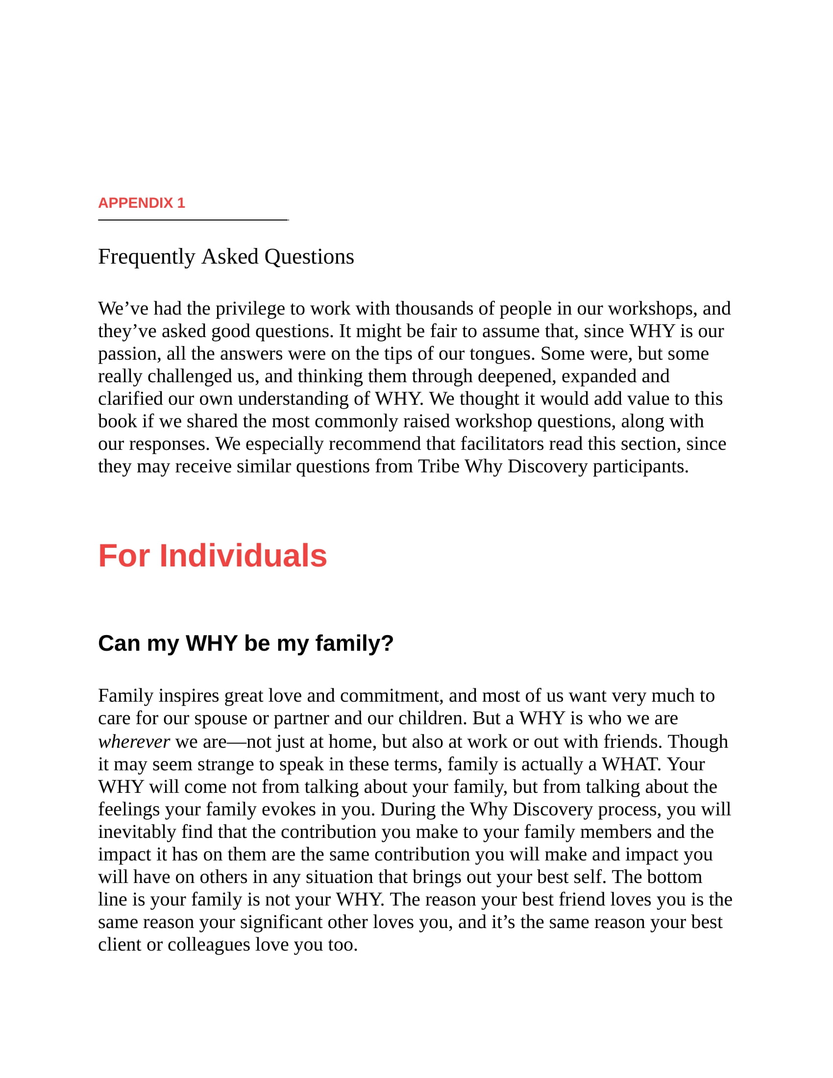 First page of FYW Appendix