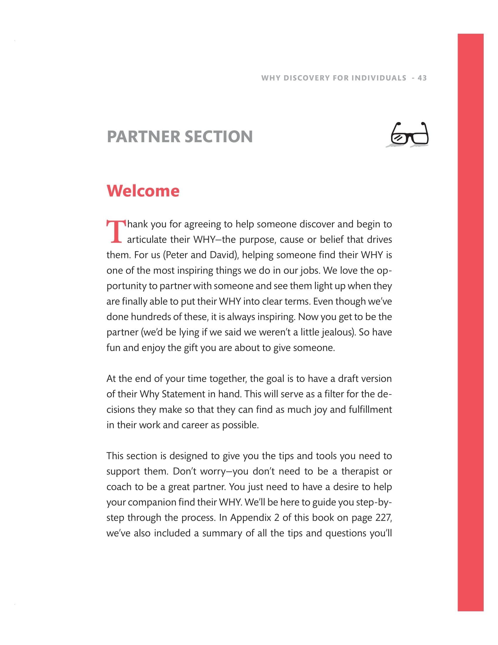 First page of Partner Section