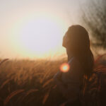 woman in a field