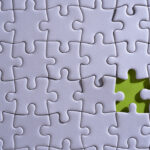 Jigsaw puzzle with a missing piece