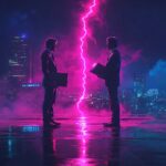 two coworkers about to fight out a promotion