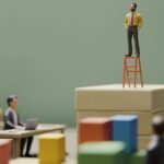 figurines in an office
