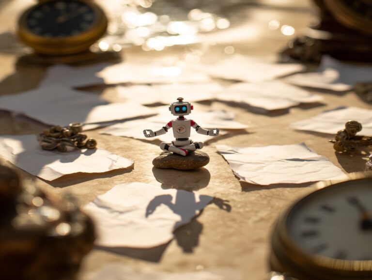 Robot meditating