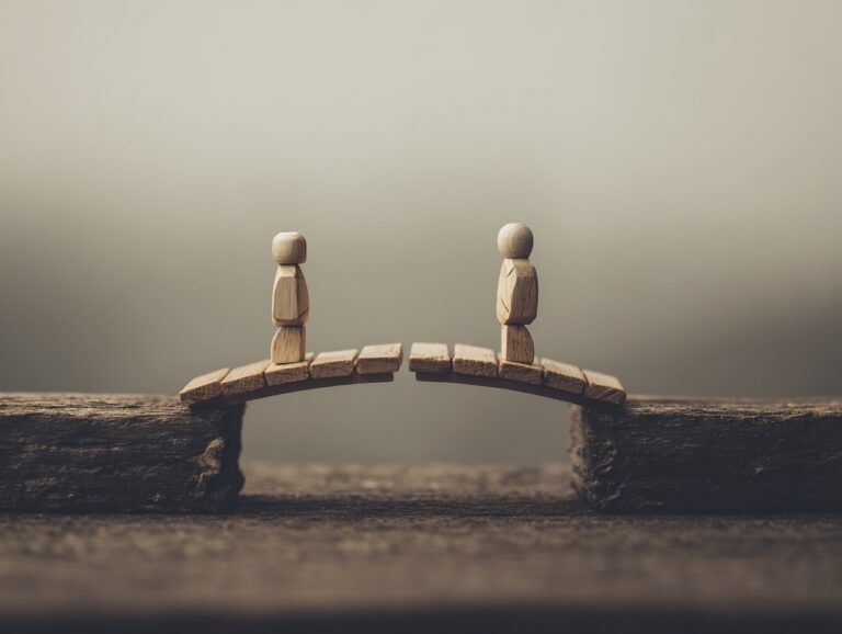 two toy figurines on a bridge