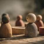 wooden toys in a meeting